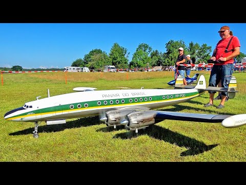HOMEMADE SUPER CONSTELLATION L-1049 RC SCALE PANAIR DO BRASIL DESIGN FLIGHT DEMONSTRATION