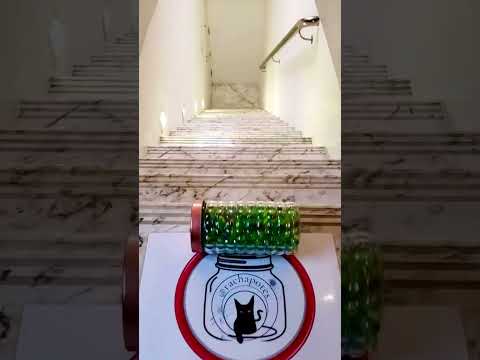 Bottle on Stairs #satisfying #amsr