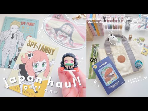 japan haul 🎏 // studio ghibli, anime merch, demon slayer, jujutsu kaisen, spy x family, gachapon