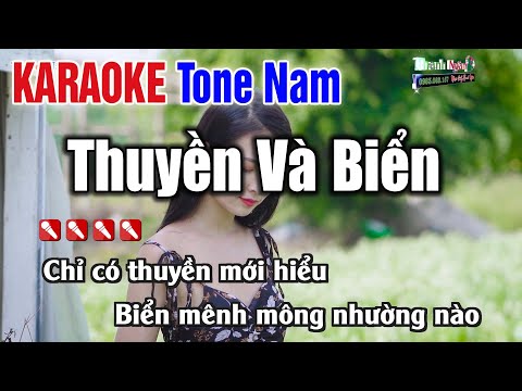 Thuyền Và Biển Karaoke 2021 |Tone Nam Dễ Hát – Karaoke Nhạc Sống Thanh Ngân