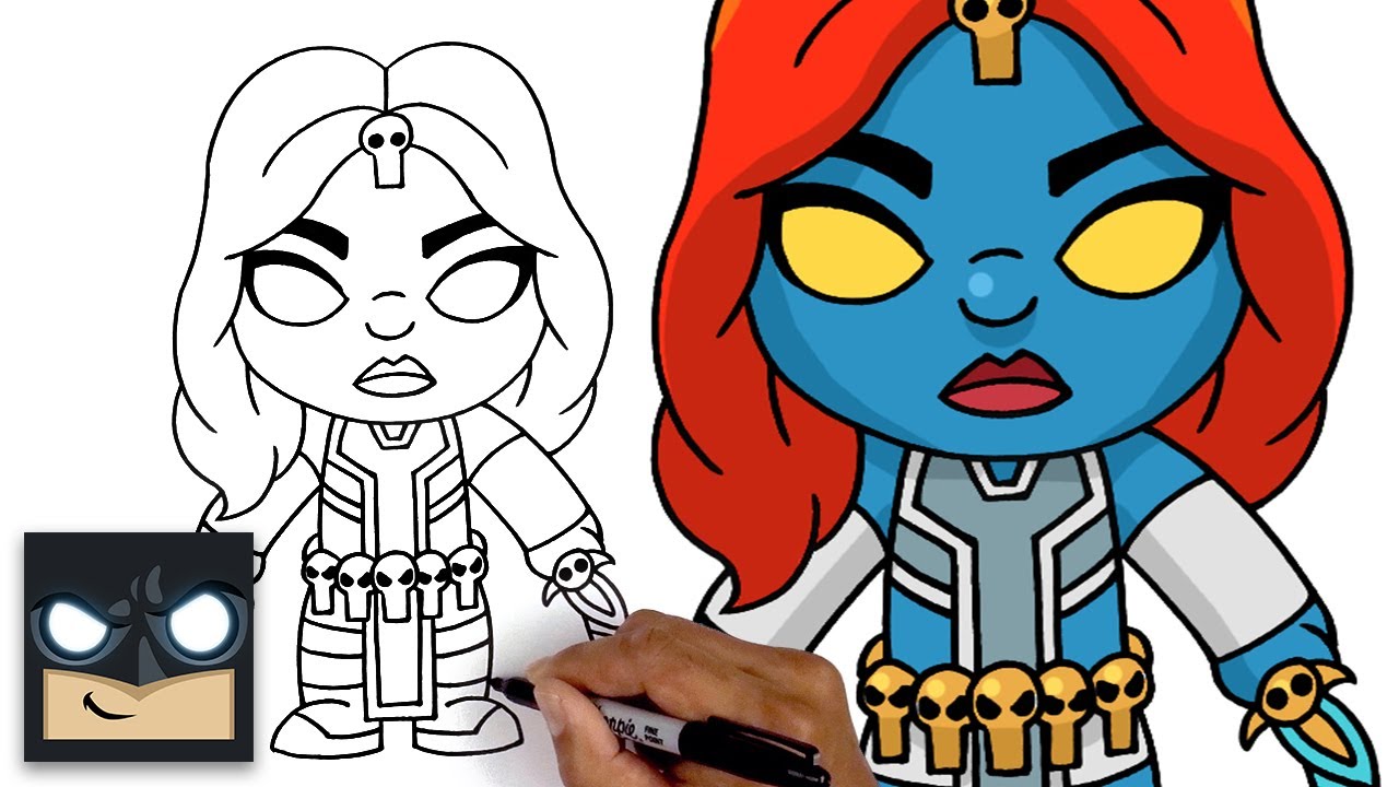 How To Draw Mystique - Fortnite