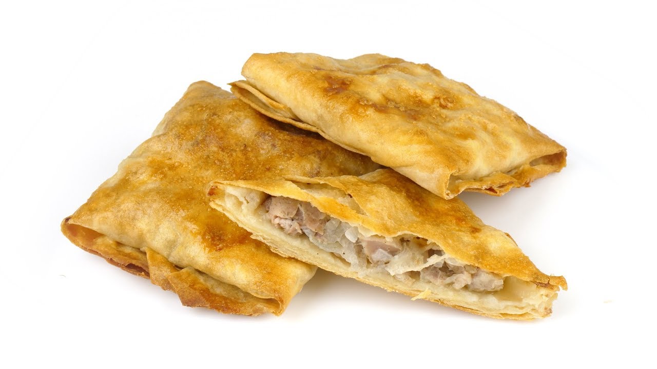Конверты из лаваша с курицей. Горячая закуска. Просто, быстро, вкусно. 4к видео