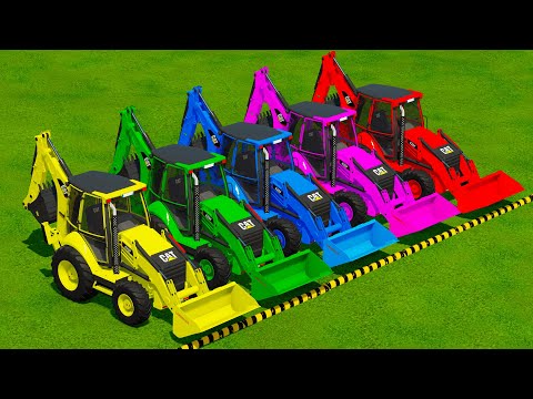 LOAD & TRANSPORTING RAINBOW TRACTORS - Farming Simulator 22