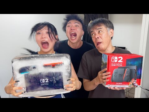 妹のSwitch2冷凍庫に24時間入れて凍らせてみた。父親がニンテンドースイッチ2破壊