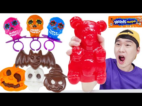 대왕곰젤리 먹방 Big Jelly Food Mukban collection 대왕음식 Giant Eye Jelly 불닭볶음면 Dessert Mukbang 컬러먹방 CHALLENGE