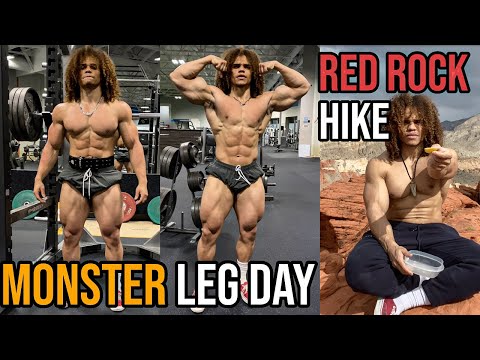 MONSTER LEG DAY & BREAKDOWN | RED ROCK HIKE!