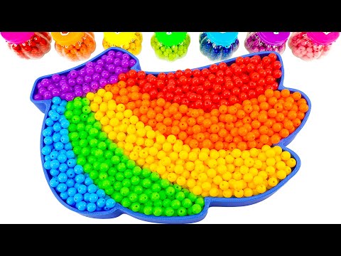 Satisfying Video | How To Make Rainbow Banana Bathtub From Mixing Beads Cutting ASMR | Yo Yo Candy