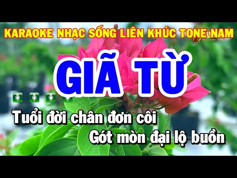 Karaoke Nhạc Sống Liên Khúc Tone Nam Rumba | Giã Từ – Cát Bụi Cuộc Đời |  Trữ Tình Bolero Beat Hay