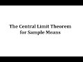 Central Limit Theorem and Standard Error