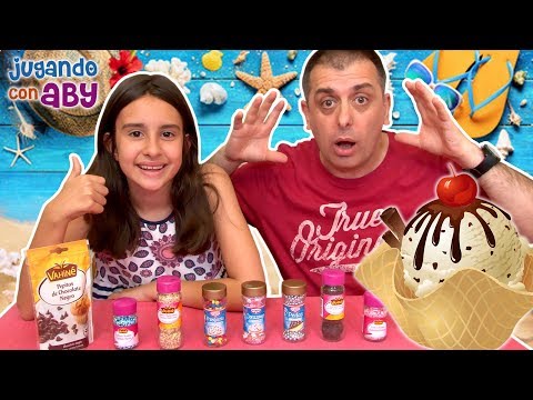 Reto de HELADOS Y CHUCHES. Aprende a decorar helado casero divertido