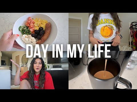 chill slow morning, high protein breakfast, summer makeup routine, mini haul, lunch date