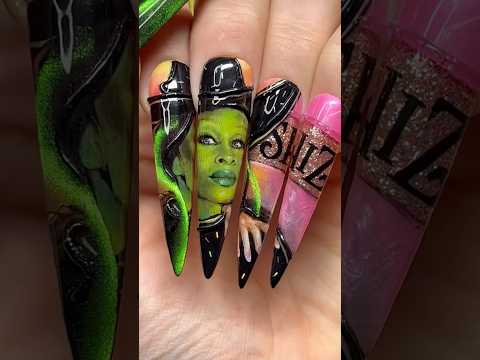 Trust the process 🥲 Wicked nail art 💚 #wicked #naildesign #gelnails #nailart