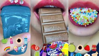 MINUTES asmr FOODS EMOJI FOOD CHALLENGE (RELAXING) 빨간 이모지 먹방 모음집 eating sounds