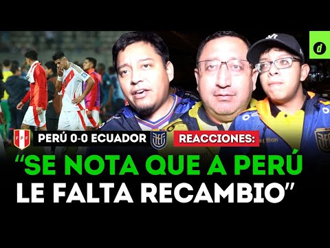 REACCIONES de hinchas ecuatorianos tras el PERÚ 0-0 ECUADOR | Depor