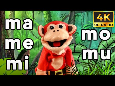 Sílabas ma me mi mo mu - El Mono Sílabo en 4K - Videos Infantiles - Educación para Niños