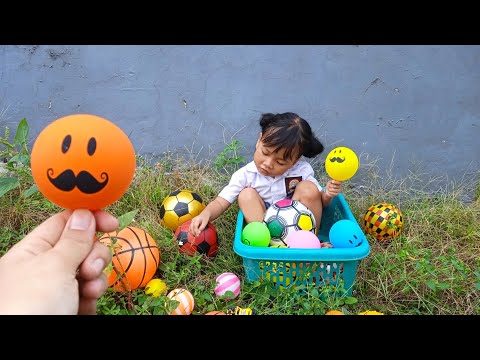 Mencari Bola Bersama Tasya, Balon Karakter, Bola Sepak, Balon Warna Warni, Mobilan,Bola Basket,Popit