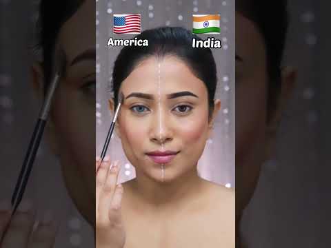 🇮🇳Indian Vs 🇺🇸American Makeup Look😍 | #shorts | SUGAR⁩ Cosmetics