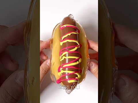 미국식 핫도그🌭 말랑이 만들기 - DIY Hot dog Squishy with nano tape #shorts