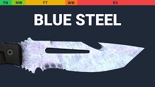 Survival Knife Blue Steel Wear Preview