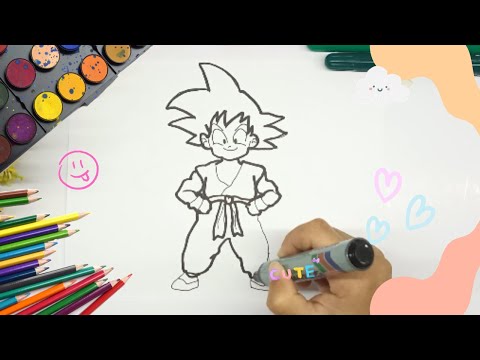 Menggambar Son Goku Dragonball Mudah Untuk Anak