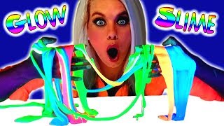 We Make GLOW SLIME!!! Plus Awesome Balloon Hacks and Bubble Gum!