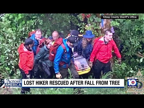 YouTube video thumbnail: Hiker Rescued in Washington State After Falling From Tree