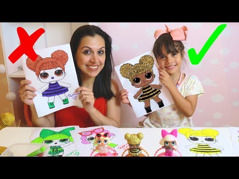 DESAFIO COLORINDO COM 3 CORES! 3 MARKER CHALLENGE LOL SURPRESA CANAL DA LULU