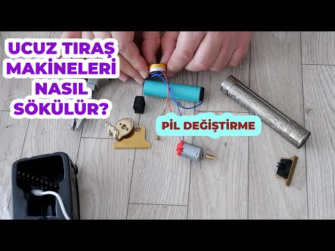 Çin malı tıraş makinesi Pil Değişimi ve Sökme işlemi