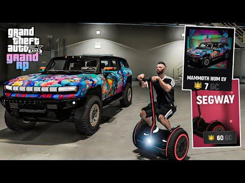 GTA 5 GRAND RP DE SÜPER MODİFİYELİ HUMMER SUV SANDIĞI & YENİ SEGWAY SCOOTER !