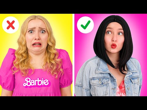 TRASFORMAZIONE FAI DA TE DI BARBIE! Hack Creativi Per Bambole E Nuovi Look Alla Moda Di 123 GO! GOLD