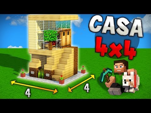 MINECRAF: COMO HACER LA MEJOR CASA 4x4 PARA SURVIVAL FÁCIL DE HACER | HAZLA EN MENOS DE 5 MIN!!