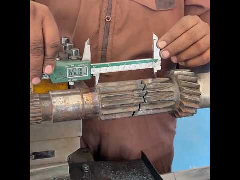 A Unique Restoration Was Performed by Adding a New Section to a Broken Pen-shaped Gear Countershaft!