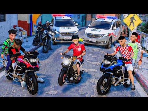 FUGA DA POLICIA DE MINI MOTOS COM MEUS AMIGOS no GTA 5 O FILME