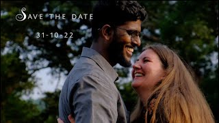 Save the date/ Indo-German Couple/ Balaji & Anita/ Golden hour