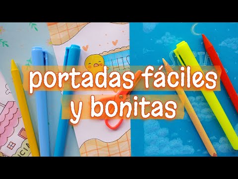 CÓMO HACER PORTADAS BONITAS para CUADERNOS 🌷CARÁTULAS CREATIVAS PARA LIBRETAS Y APUNTES