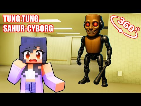 Aphmau Was Killed By TUNG TUNG TUNG SAHUR-CYBORG in BACKROOMS - Minecraft - Gameplay 360°