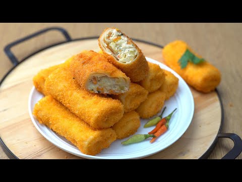 Garing Lembut Lumer Di Mulut! Risoles isi Ayam, Wortel, Kentang.