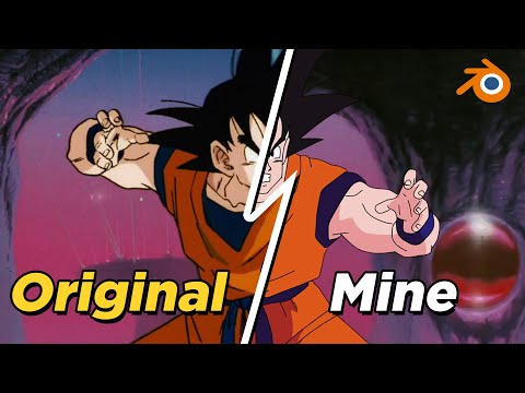 Grease pencil study animation GOKU | Blender 4.2.1 LTS