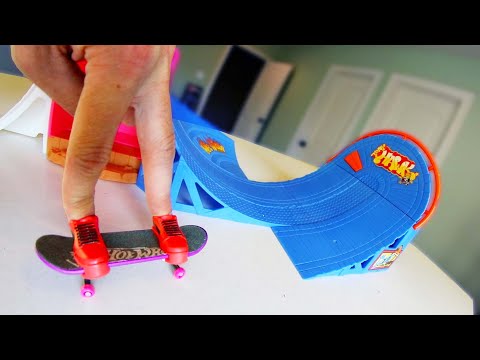 HOT WHEELS FINGERBOARD SKATEPARK!