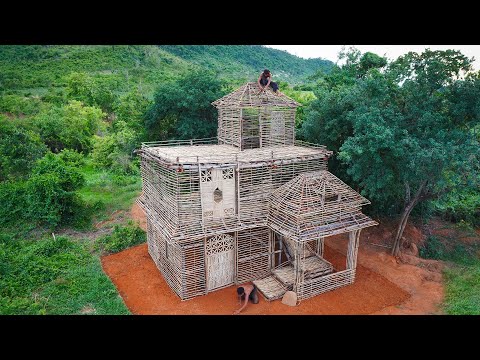 Two Poor Men! Build Three-Story House Made Of Bamboo And Wood Near The Mountain [ Part1 ]
