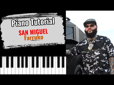 🎹SAN MIGUEL by Farruko (easy piano tutorial lesson free)