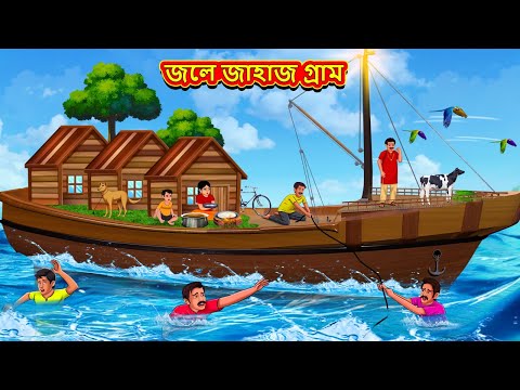 জলে জাহাজ গ্রাম | Bangla Moral Story | Bengali New Cartoon | Bangla Golpo | Thakumar Jhuli