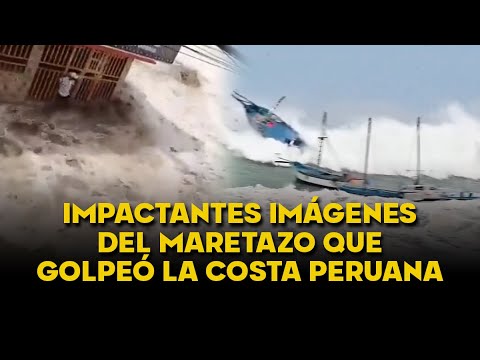 ¡ARRASÓ CON TODO! | Oleaje de varios metros de altura destruye embarcaciones en la costa peruana