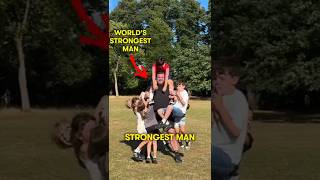 how many kids can the world's strongest man deadlift?