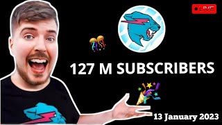 mrbeast live sub count 🎉😍13 January 2023