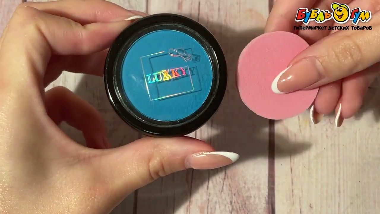 Пудра для волос LUKKY со спонжем голубая - видео