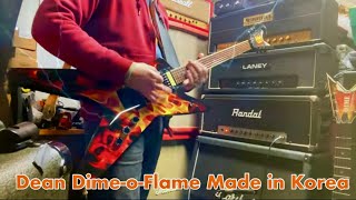 Dean Dime-O-Flame Made in Korea thru Furman PQ3 and Randall RG100ES Plays Some Pantera