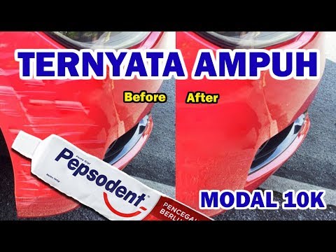 CARA MENGHILANGKAN BARET PADA BODY MOBIL - MENGGUNAKAN PASTA GIGI
