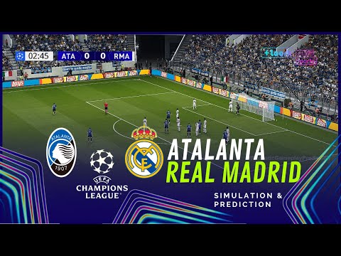 ATALANTA vs REAL MADRID UEFA Champions League 24/25 - Full Match Simulation and Prediction