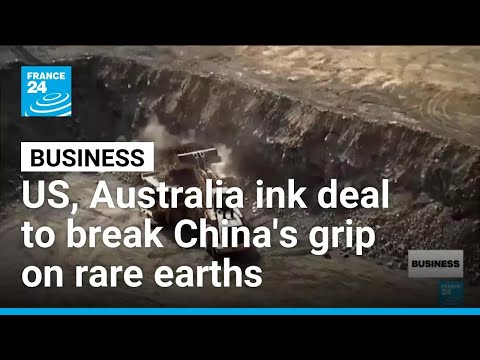 YouTube video thumbnail: US, Australia Ink Rare Earths Deal to Curb Reliance on China Amid Rising Trade Tensions